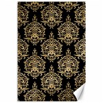 Black And Cream Ornament Damask Vintage Canvas 12  x 18  11.88 x17.36  Canvas - 1