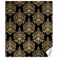 Black And Cream Ornament Damask Vintage Canvas 20  X 24  by ConteMonfrey