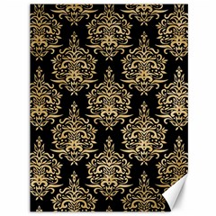 Black And Cream Ornament Damask Vintage Canvas 36  X 48 