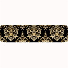 Black And Cream Ornament Damask Vintage Large Bar Mat by ConteMonfrey