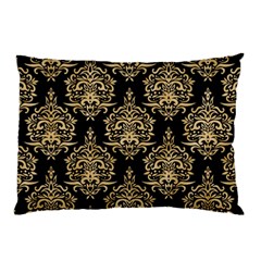 Black And Cream Ornament Damask Vintage Pillow Case by ConteMonfrey