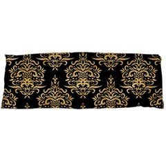 Black And Cream Ornament Damask Vintage Body Pillow Case (dakimakura) by ConteMonfrey