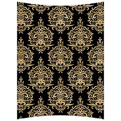 Black And Cream Ornament Damask Vintage Back Support Cushion by ConteMonfrey