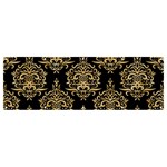 Black And Cream Ornament Damask Vintage Banner and Sign 12  x 4  Front