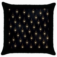 Light On Damask Throw Pillow Case (black) by ConteMonfrey