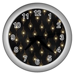 Light On Damask Wall Clock (silver) by ConteMonfrey