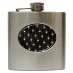 Light On Damask Hip Flask (6 oz) Front