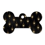 Light On Damask Dog Tag Bone (Two Sides) Front