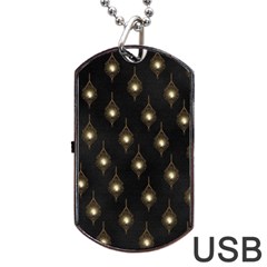 Light On Damask Dog Tag Usb Flash (one Side) by ConteMonfrey