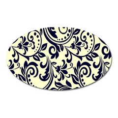 Tribal Flowers Oval Magnet by ConteMonfrey