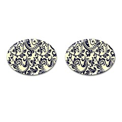 Tribal Flowers Cufflinks (oval) by ConteMonfrey