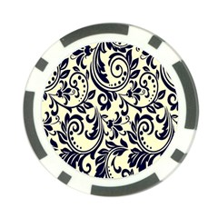 Tribal Flowers Poker Chip Card Guard by ConteMonfrey