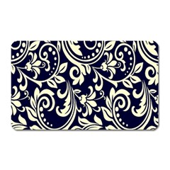 Blue Floral Tribal Magnet (rectangular) by ConteMonfrey