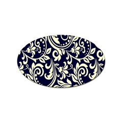 Blue Floral Tribal Sticker Oval (100 Pack) by ConteMonfrey