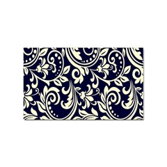 Blue Floral Tribal Sticker Rectangular (10 Pack) by ConteMonfrey