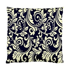 Blue Floral Tribal Standard Cushion Case (one Side) by ConteMonfrey