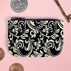 Blue Floral Tribal Mini Coin Purse by ConteMonfrey