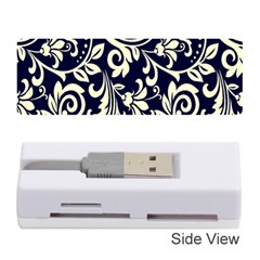 Blue Floral Tribal Memory Card Reader (stick) by ConteMonfrey