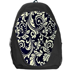 Blue Floral Tribal Backpack Bag by ConteMonfrey