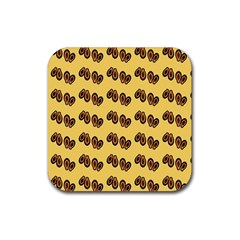 Pastel Orange Papaya Rubber Coaster (square) by ConteMonfrey