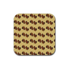 Pastel Papaya Rubber Coaster (square) by ConteMonfrey