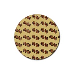 Pastel Papaya Rubber Coaster (round) by ConteMonfrey