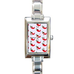 Small Peppers Rectangle Italian Charm Watch