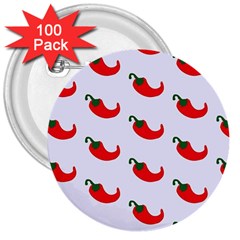 Small Peppers 3  Buttons (100 pack) 