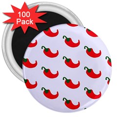 Small Peppers 3  Magnets (100 pack)