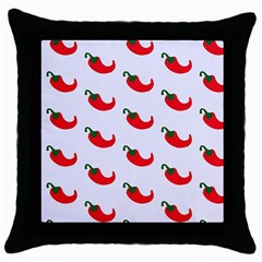 Small Peppers Throw Pillow Case (Black)