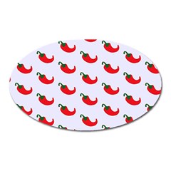 Small Peppers Oval Magnet