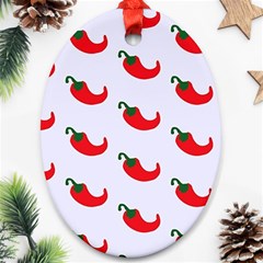 Small Peppers Oval Ornament (Two Sides)