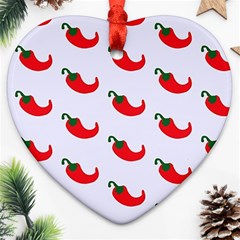 Small Peppers Heart Ornament (Two Sides)