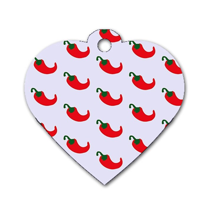 Small Peppers Dog Tag Heart (One Side)