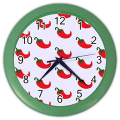 Small Peppers Color Wall Clock