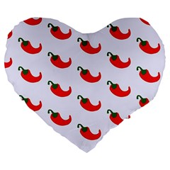 Small Peppers Large 19  Premium Heart Shape Cushions