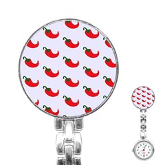 Small Peppers Stainless Steel Nurses Watch