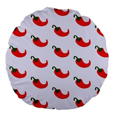 Small Peppers Large 18  Premium Flano Round Cushions by ConteMonfrey