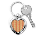 Pineapple Orange Pastel Key Chain (Heart) Front