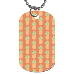 Pineapple Orange Pastel Dog Tag (two Sides) by ConteMonfrey