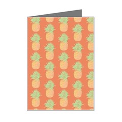 Pineapple Orange Pastel Mini Greeting Card by ConteMonfrey