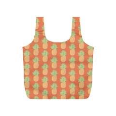 Pineapple Orange Pastel Full Print Recycle Bag (s) by ConteMonfrey