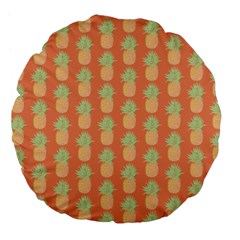 Pineapple Orange Pastel Large 18  Premium Flano Round Cushions by ConteMonfrey