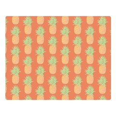 Pineapple Orange Pastel Double Sided Flano Blanket (large)  by ConteMonfrey