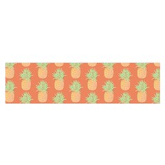 Pineapple Orange Pastel Oblong Satin Scarf (16  X 60 ) by ConteMonfrey