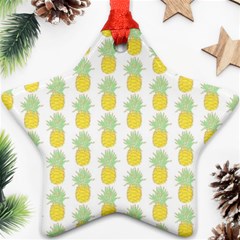 Pineapple Glitter Star Ornament (two Sides) by ConteMonfrey