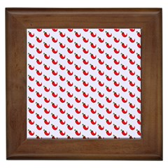 Small Mini Peppers White Framed Tile by ConteMonfrey