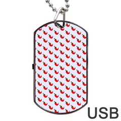 Small Mini Peppers White Dog Tag Usb Flash (two Sides) by ConteMonfrey