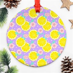 Purple Lemons  Ornament (round) by ConteMonfrey