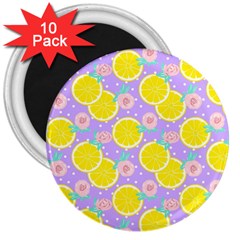 Purple Lemons  3  Magnets (10 Pack)  by ConteMonfrey